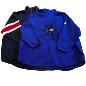 Venezia Sport Women Plus 26/28 Quarter Zip Fleece Pullover Bundle Snowflake Blue